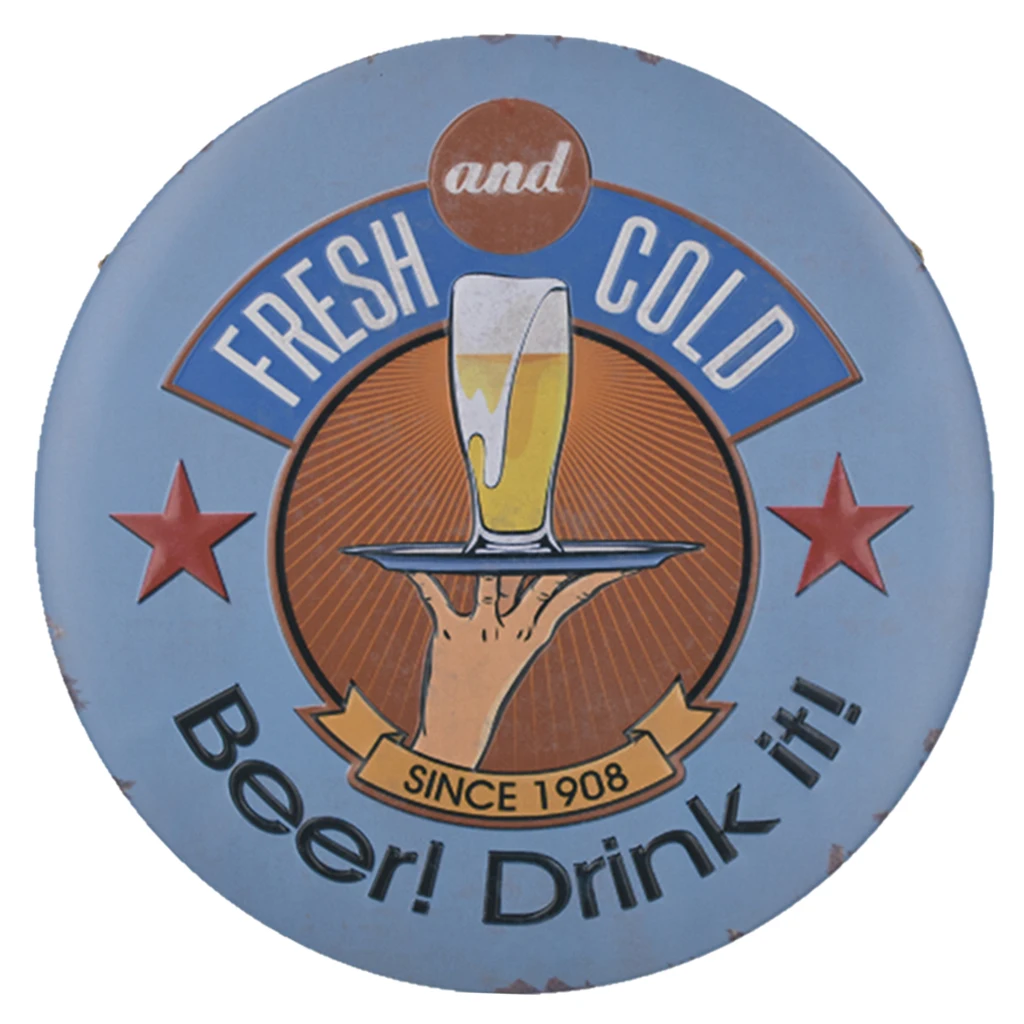 Коктейльный Мохито винный напиток винтажный металлический оловянный знак