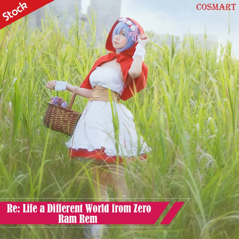 [Stock] аниме Re: Life a Different World from Zero Ram Rem маленький красный капот для езды на Хэллоуин