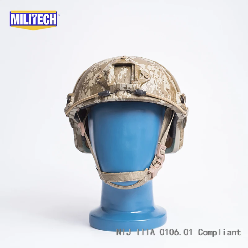 MILITECH AOR1 полный камуфляж Deluxe NIJ IIIA БЫСТРО Пуленепробиваемый Шлем и козырек Набор