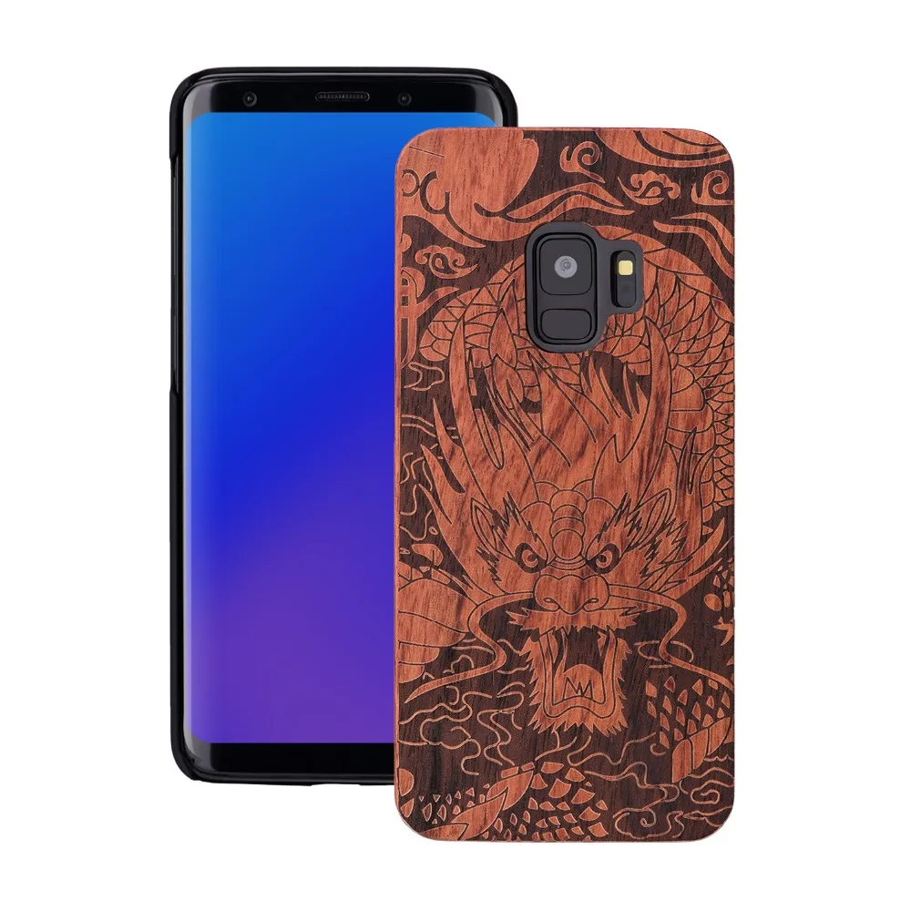 Чехол из натурального дерева+ PC для samsung Galaxy Note 10, 9, 8, S10e, S10, S9, S8 Plus, S7, S6 Edge, чехол для телефона, оболочка, кожаная сумка