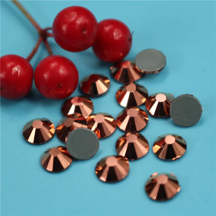 Новинка розовое золото дизайн ногтей стразы плоская задняя часть блестящий