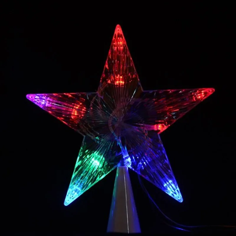 

Large Christmas Tree Topper Star Lights Lamp Multi Color Decoration 100-240V DTT88