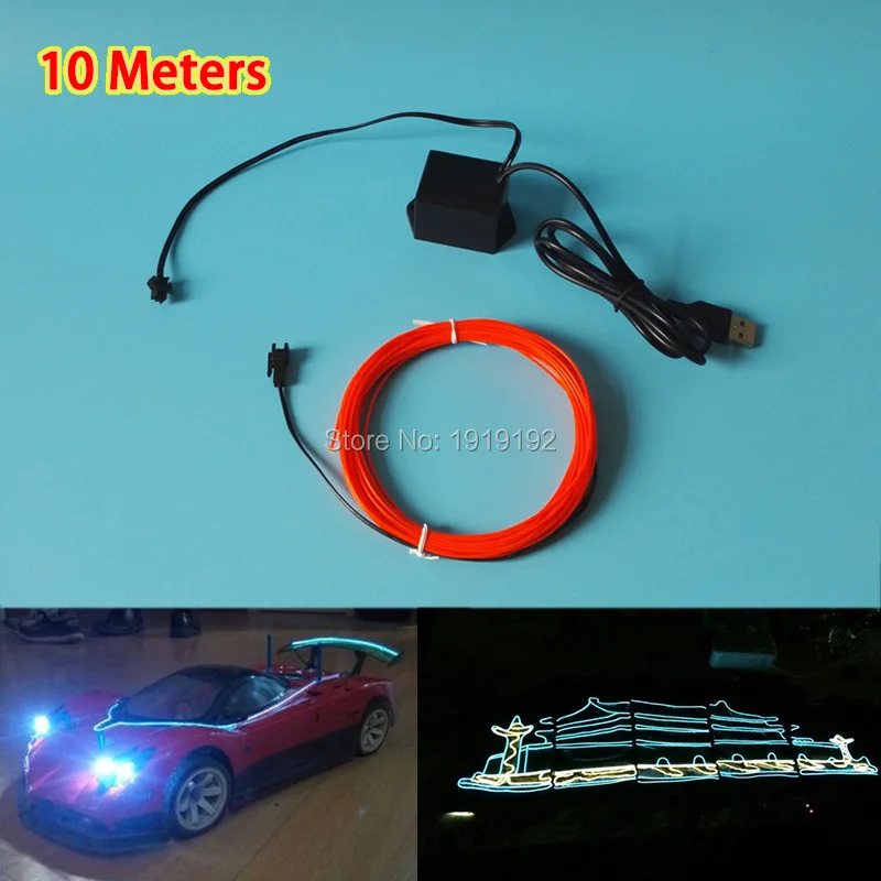 Автомобильный гибкий неоновый светильник 1 3 мм 10 м|wire wire|wire for lightwire car |