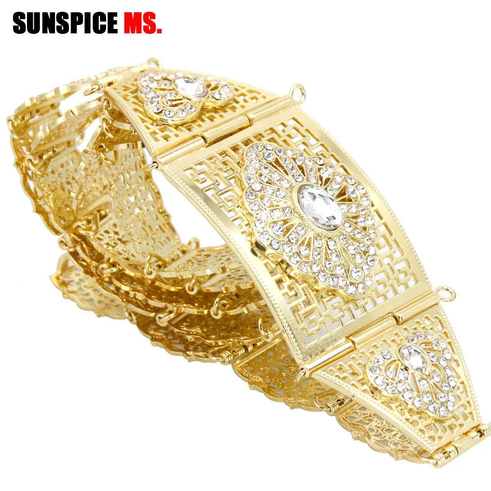 Sunspicems элегантный марокканский металлический пояс цепочка для тела женщин