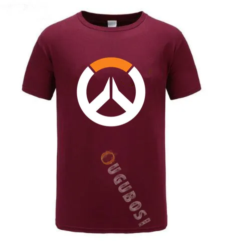 Бесплатная доставка Мужская футболка 12 цветов на выбор игровая OVERWATCH с логотипом