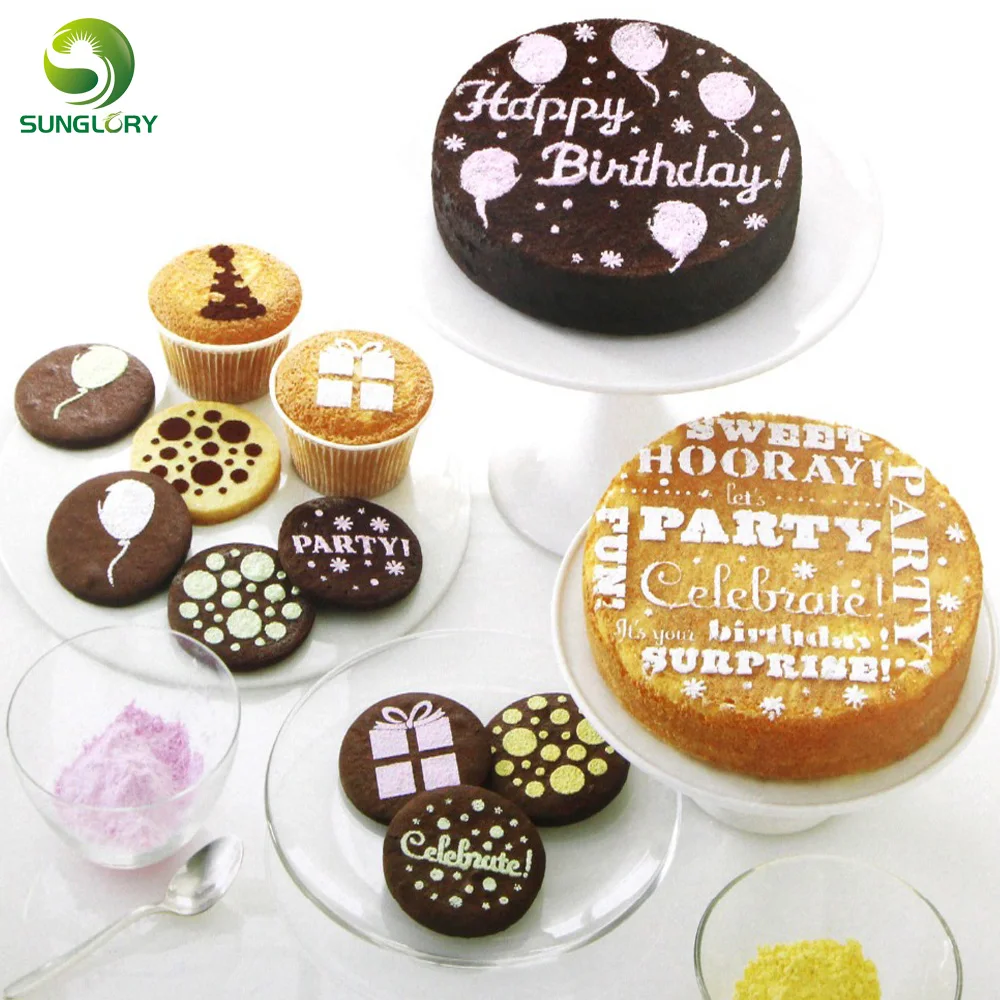 8 шт. с днем рождения торт трафарет Плесень Фондант кекс cookie Трафареты шаблон