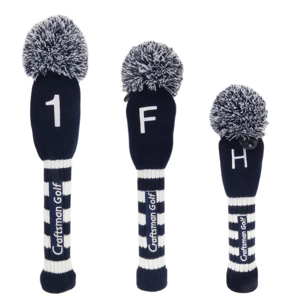 3 шт. головные уборы для гольф клуба 460cc|knit golf club headcovers|headcovers clubpom headcovers |
