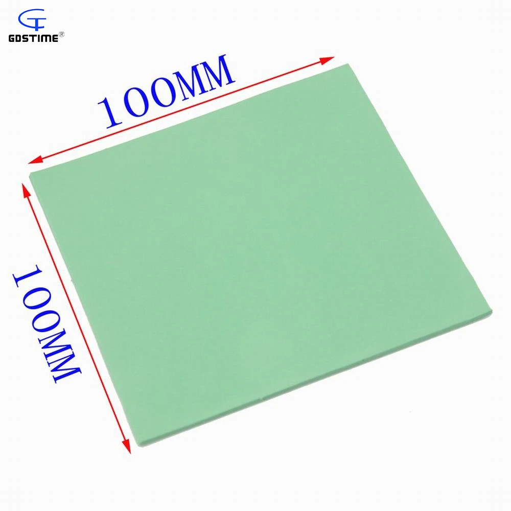 2 шт. Gdstime Soft 100*100*2 мм микросхемы IC CPU GPU радиатор охлаждающий силиконовый коврик