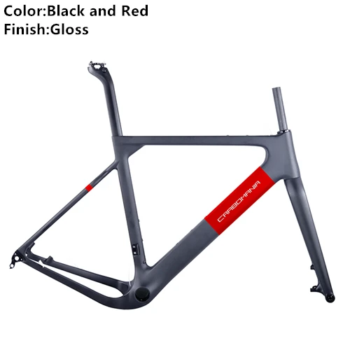 Black and Red Gloss Карбоновая дорожная рама 27,5 er/700c гравийная велосипедная рама mtb карбоновый дисковый тормоз Велокросс велосипедная Рама в комплекте 650b через ось 12*142 мм - Цвет: Black and Red Gloss