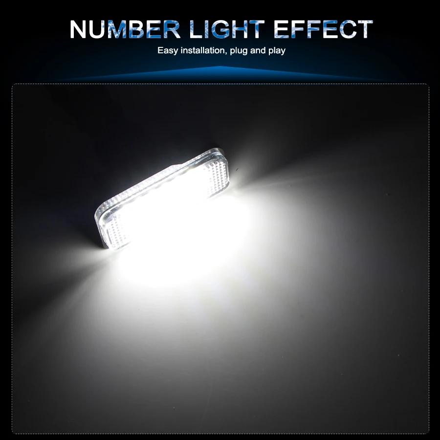 For Mercedes-Benz W203 5D W211 W219 LED CanBus No Error Number License Plate lights bulb Car lamp White Hyper Flash 12V | Автомобили и
