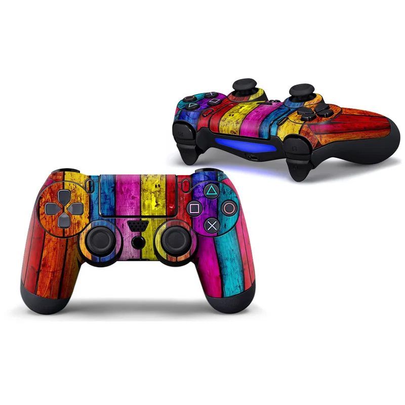 2 шт. деревянный дизайн для Sony Playstation PS4 контроллер наклейка джойстик чехол