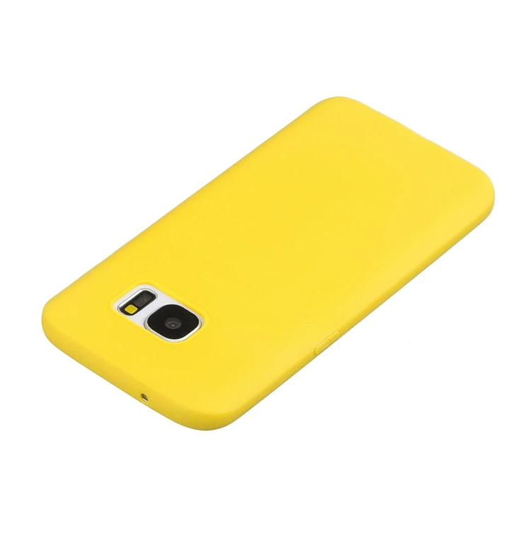 Candy Color Phone Case For Coque Samsung Galaxy S7 Soft Silicon TPU Back Cover For Etui Samsung S7 S 7 7S Back Cover