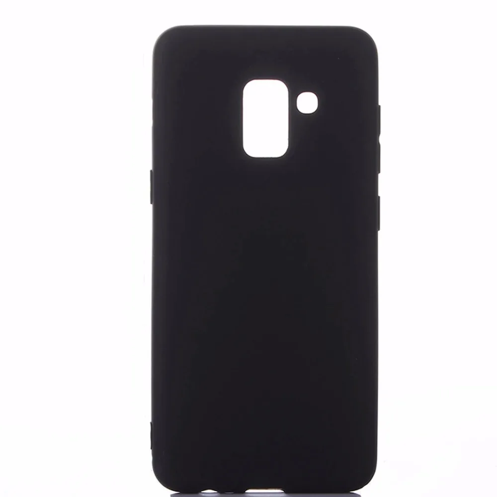 Для Samsung Galaxy A8 (2018) внутри и снаружи Матовый ТПУ защитный чехол на заднюю
