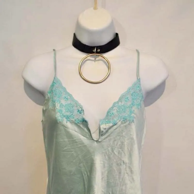 Крутое колье чокер ручной работы в стиле панк из натуральной кожи|choker collar