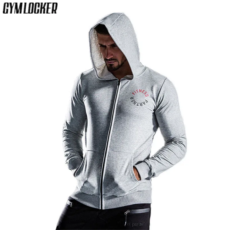 GYMLOCKER Осенняя новая толстовка на молнии мужская Толстовка 2018 одежда спортивные