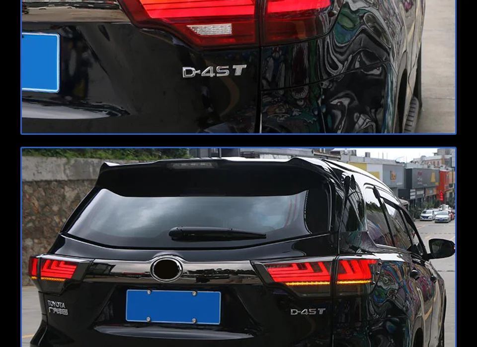 Автомобильный Стайлинг для Toyota Highlander задние фонари светодиодная… для Kluger задний фонарь DRL динамический сигнал тормоза обратный аксессуары
