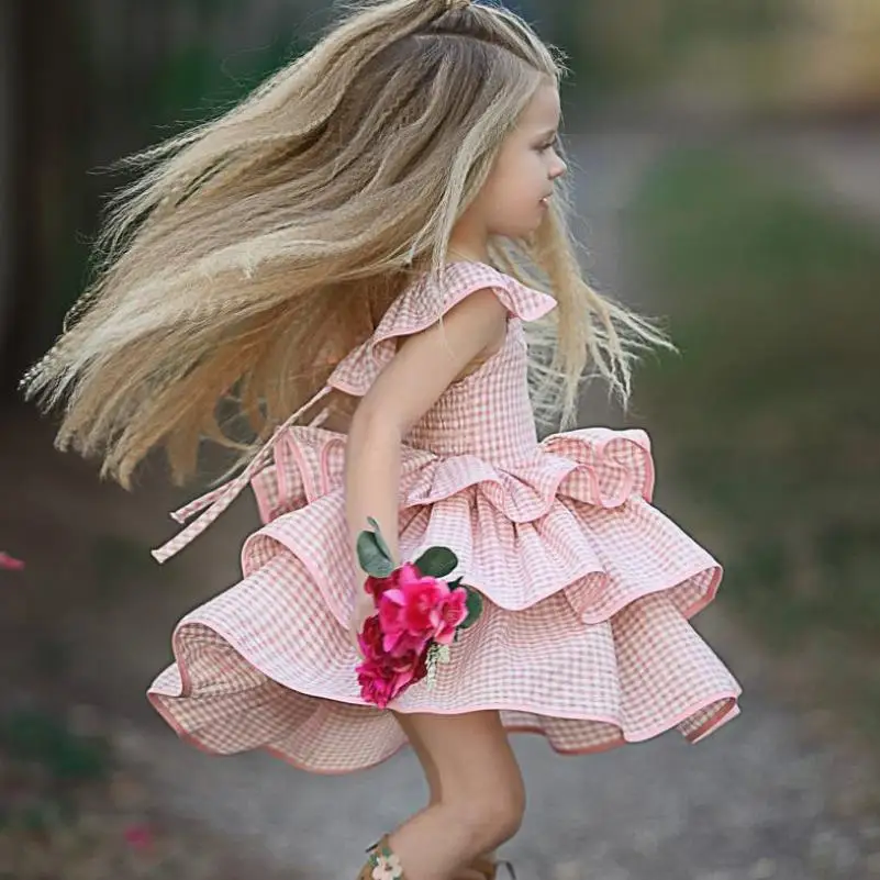 Платье для малышей из хлопка Vestido Infantil девочек лето 2019 новый стиль модная одежда