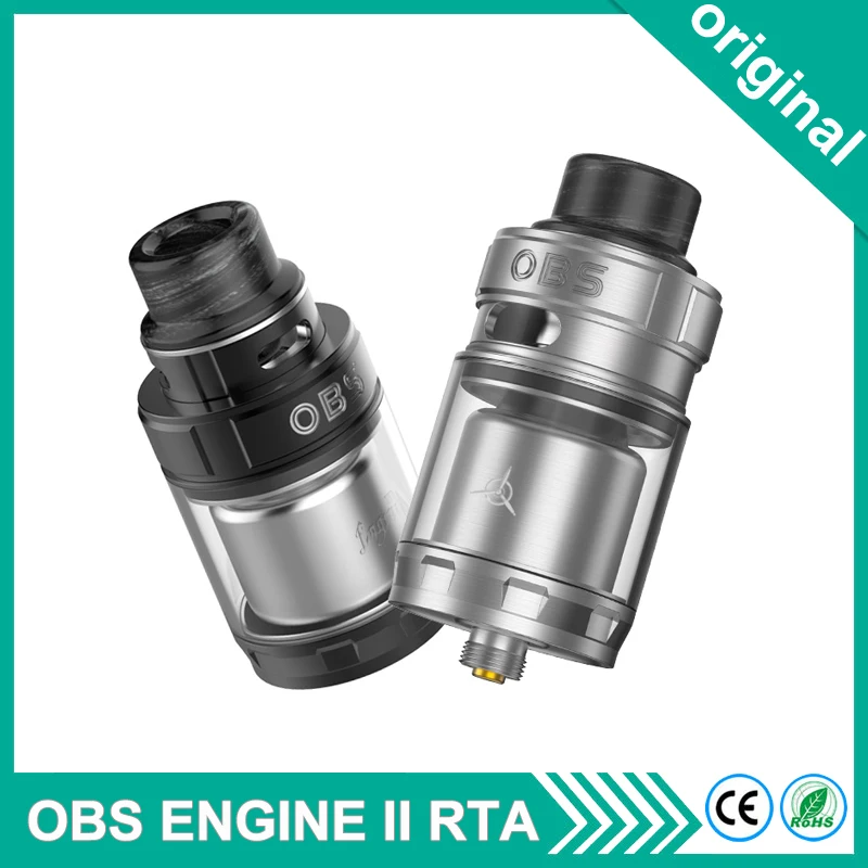Оригинальная электронная сигарета OBS Engine II 2 RTA Tank 26 мм 5 мл емкость двойная катушка