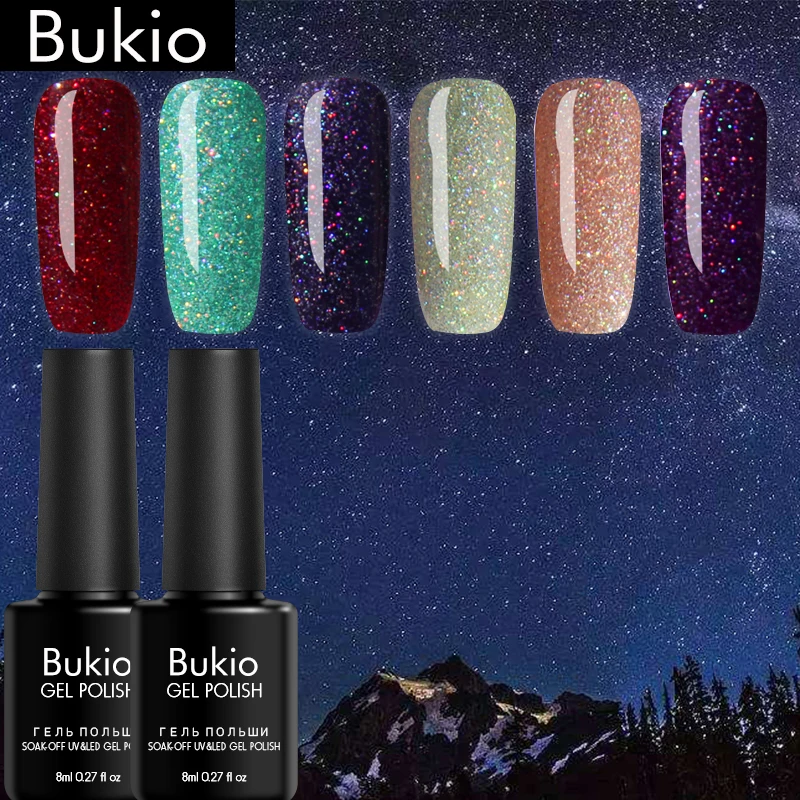 Bukio новый неоновый серии УФ гель лак набор полуперманентный Shimmer Soak Off для ногтей