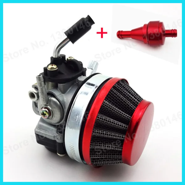 Красный карбюратор для гоночного карбюратора и бензиновый топливный фильтр 2