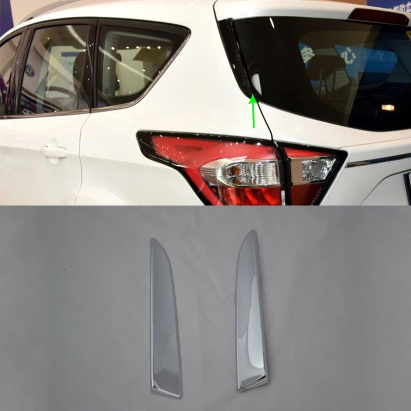 

Car Accessories Exterior Decoration ABS Chrome Rear Window Side Triangle Corner Cover Trim For Ford Kuga/Escape 2017 Car-styling