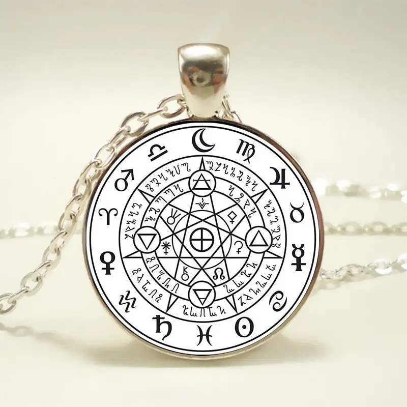 1 шт Sigil Волшебная подвеска в стиле Викки чокер массивное серебряное ожерелье для женщин аксессуары для платья-ювелирные изделия Abaicer - Окраска металла: 3