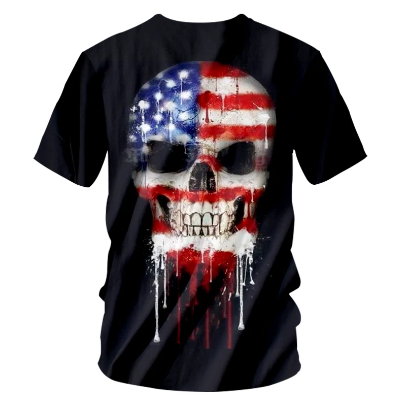 OGKB Новая Летняя мужская 3d Футболка с принтом американского флага футболка