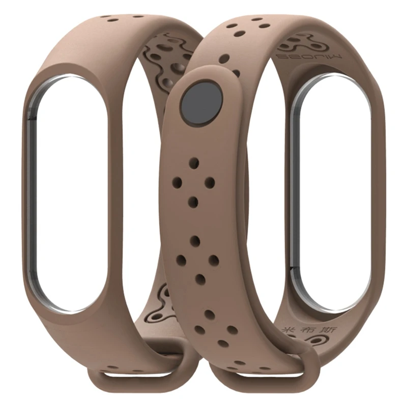 coffee Браслет mi jobs mi Band 4, силиконовый браслет, браслет mi band 3, аксессуары для браслета mi Band 3, умный ремешок для Xiaomi mi band 3 - Цвет: coffee