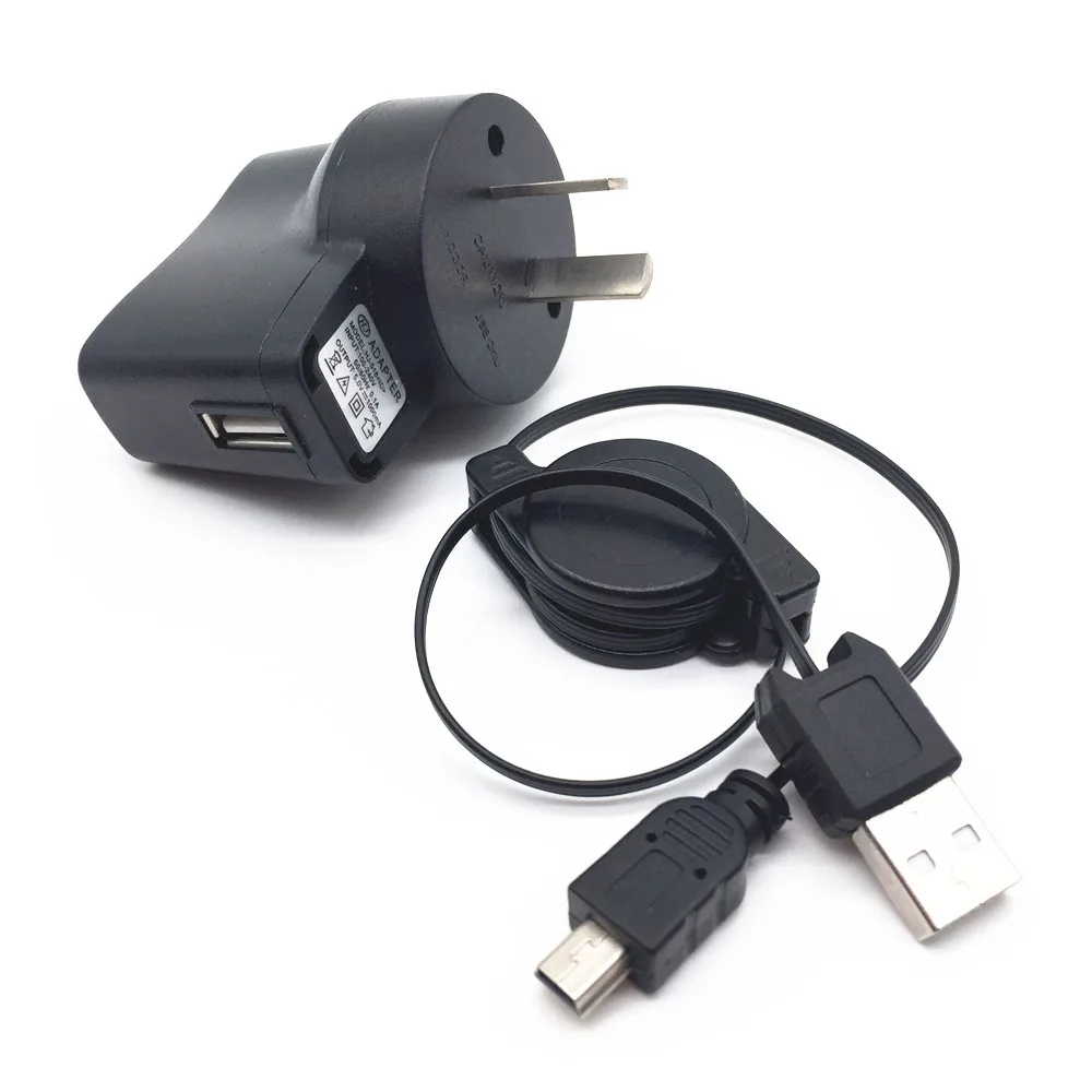 Черный Выдвижной кабель USB A папа для Mini B 5 Pin зарядки и синхронизации