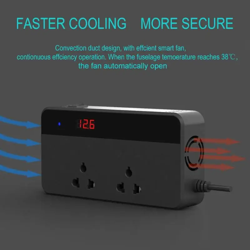 VODOOL 200 Вт 4 USB розетка зарядное устройство Автомобильный инвертор DC 12 В в AC 220 В бытовой автоматический преобразователь питания многофункциональная розетка зарядка