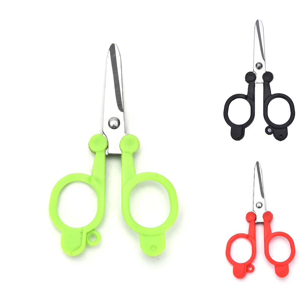 

2017 1pc Multicolor Useful Trimming Scissors Nippers Clippers Sewing Embroidery Yarn Stainless Steel folding small scissors