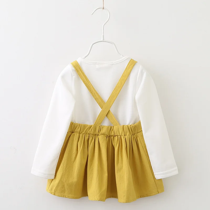 Детское милое платье для девочек одежда с длинным рукавом кролика детская