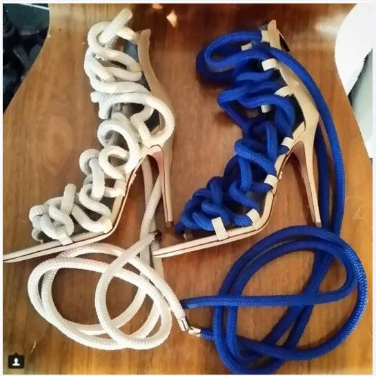 Женские летние сандалии гладиаторы на шнуровке с перекрестной шнуровкой