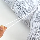 Лента эластичная круглая для шитья, 1 мм2 мм3 мм, чернаябелая