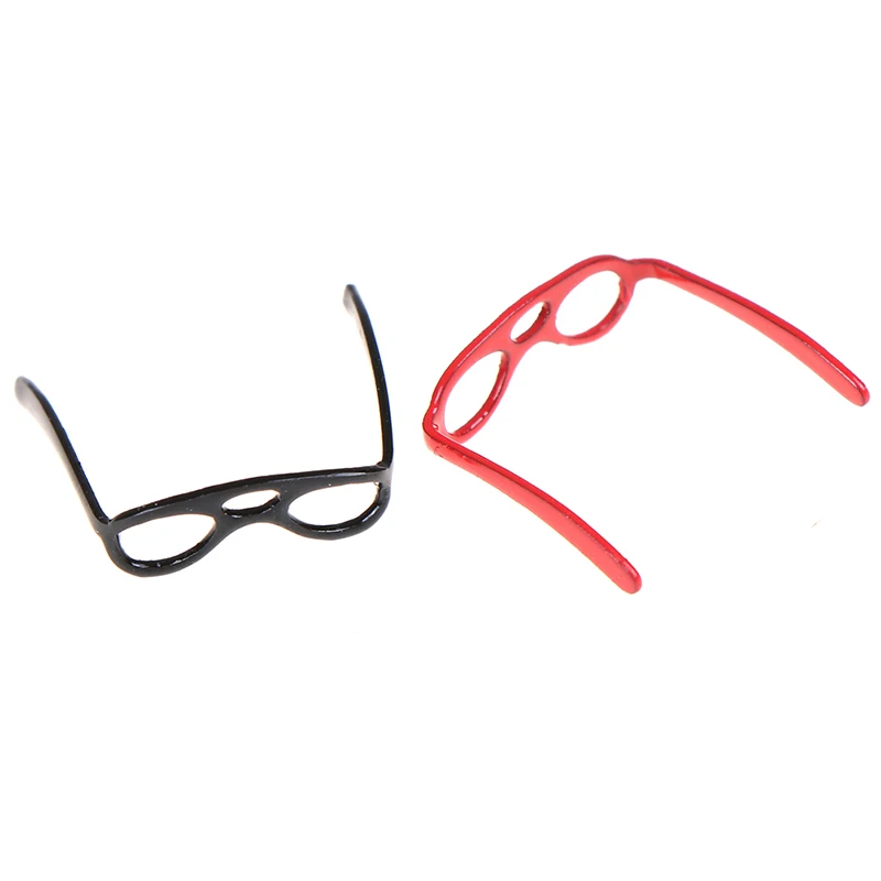 Пластиковые очки для кукольного домика 1:12 ретро круглая оправа игрушки без линз