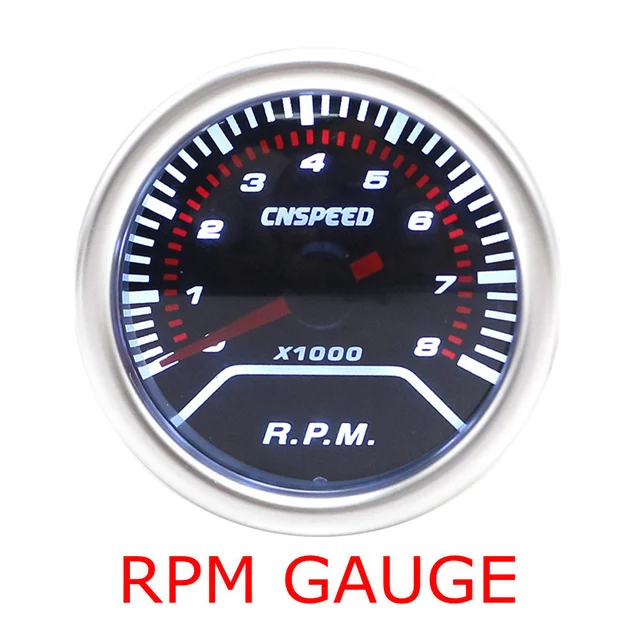 Tachometer Rpm Gauge YOMI " Калибр 52 мм Автомобильный датчик увеличения бар psi температура выхлопных газов температура воды и масла Температура масла пресс воздуха датчик топлива вольтметр Тахометр - Цвет: Tachometer Rpm Gauge