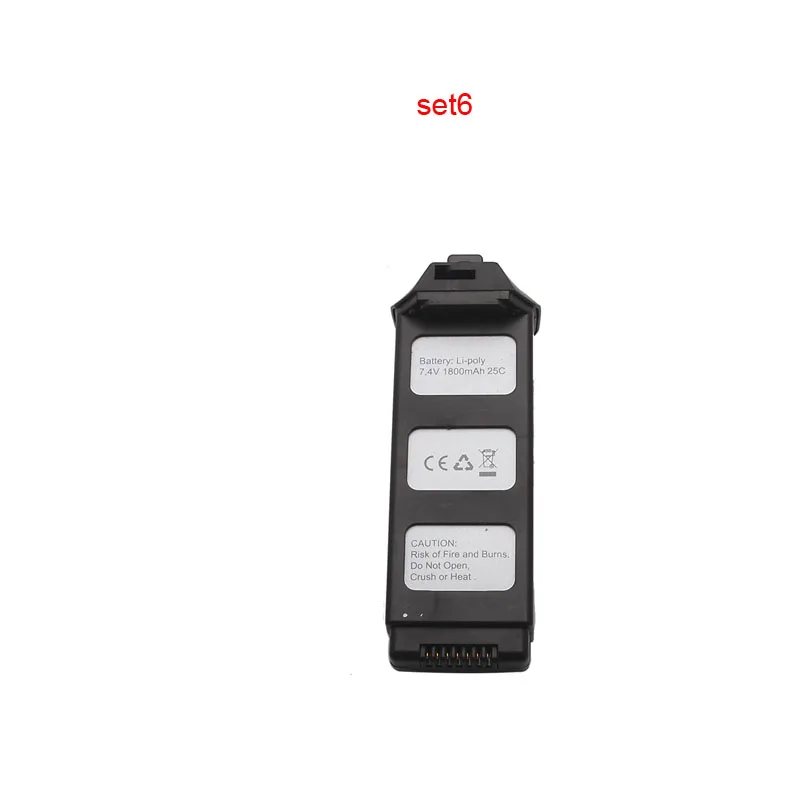 set6 Аккумулятор Lipo 7,4 В 1800 мАч для JJRC JJPRO X5 Радиоуправляемый Дрон 5G gps wifi FPV Квадрокоптер Макс 18 мин запасные части Аксессуары - Цвет: set6