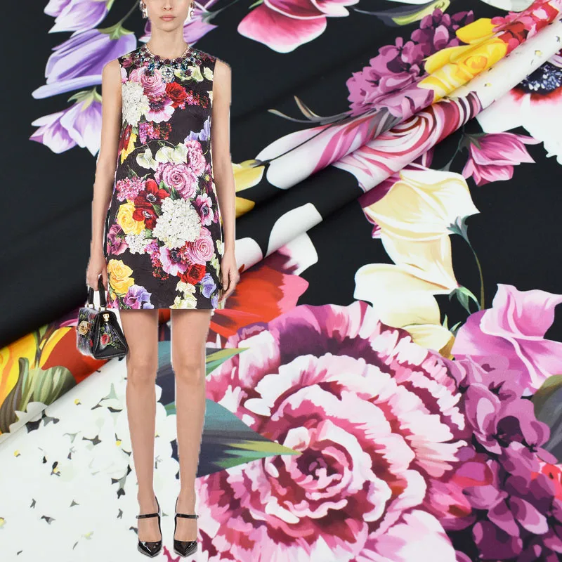 С черным низом цветы чехлы для сидений автомобиля из ткани имитирующей шелк