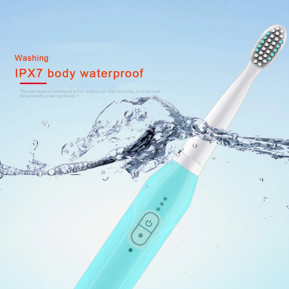 Электрическая зубная щетка Sonic Wave перезаряжаемая высокое качество умная сменная