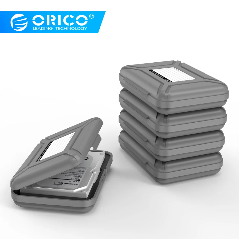 ORICO 3,5 дюймов HDD Защитный Водонепроницаемый чехол для 3," жесткого диска с EVA краш-колодки дизайн маркировки этикетки