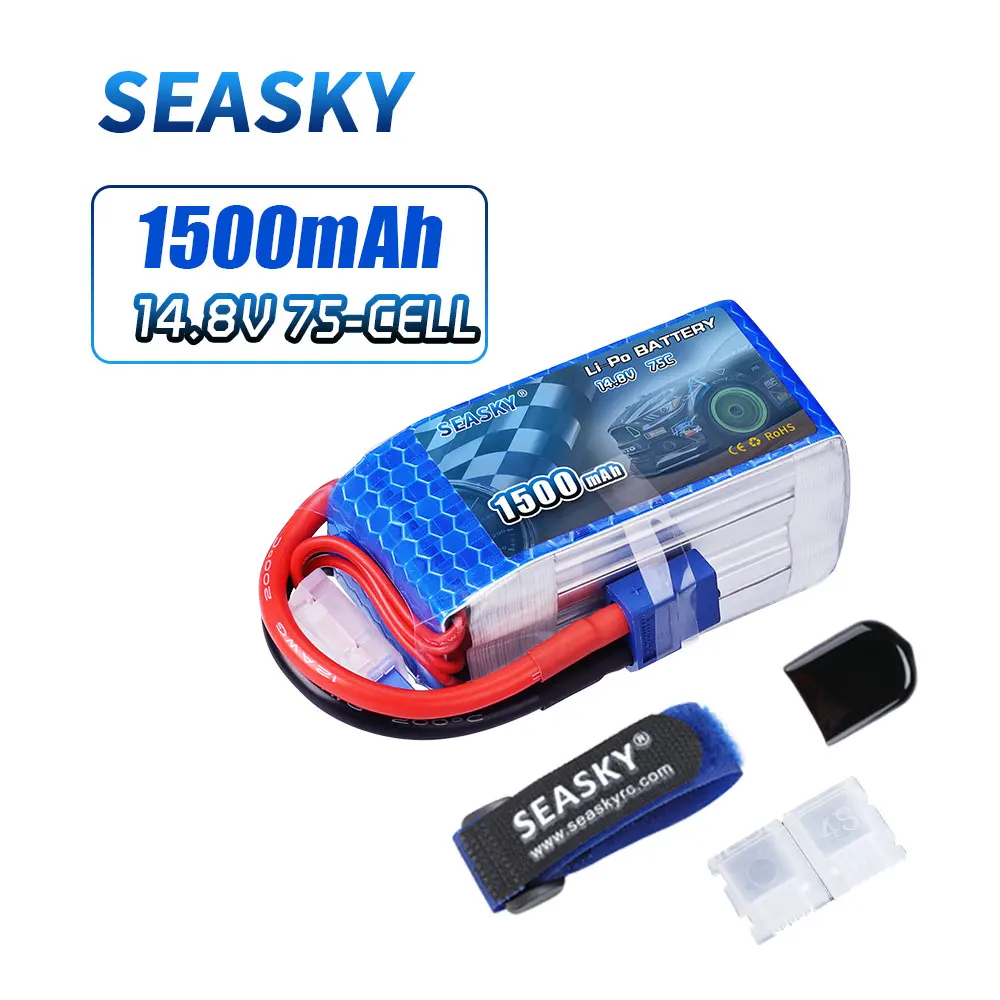 Аккумулятор SEASKY Lipo 2S 3S 4S 5S 6S 7,4 V 11,1 V 14,8 V 22,2 V 1500mah 2200mah 5200mah 6000mah lipo bateria для гоночного дрона FPV