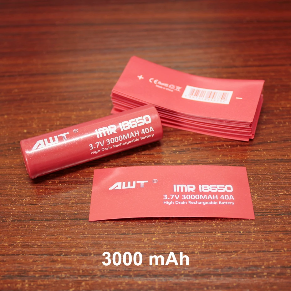 100 шт./лот термоусадочный корпус из ПВХ для упаковки аккумуляторов