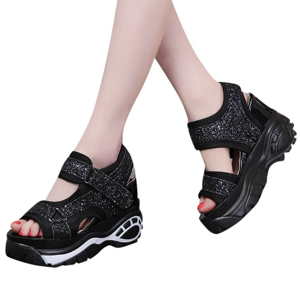 SAGACE/летние сандалии для девочек Обувь на танкетке Женские модные с открытым