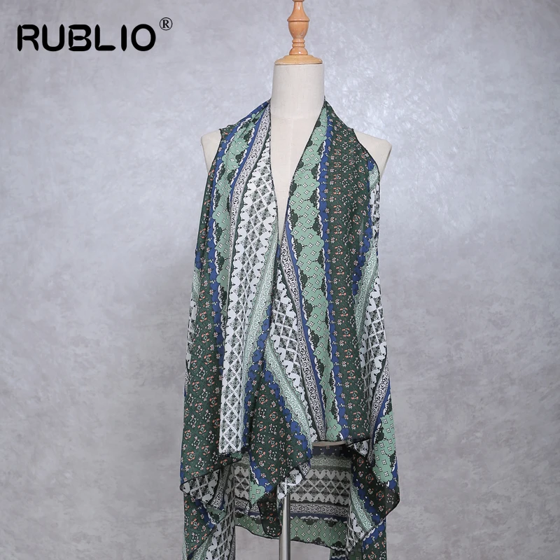 Rublio новый стиль женские шарфы Ветрозащитный Luxury Brand шелковый шарф двусторонний