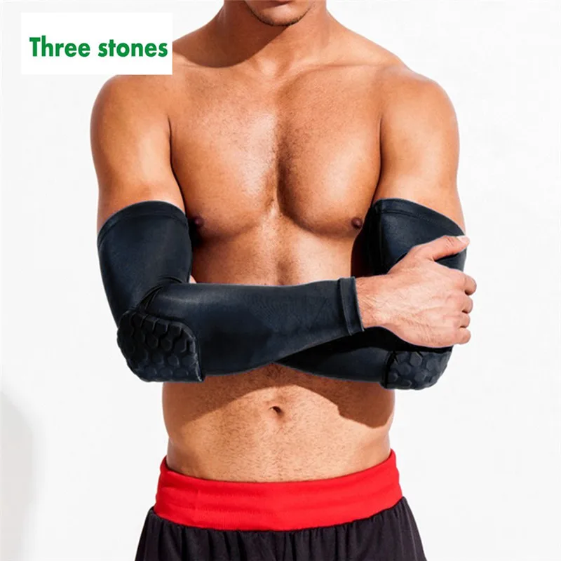 1 пара баскетбольные налокотники с шестигранной сотовой губкой компрессионная