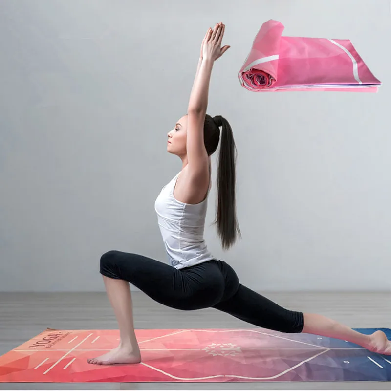

Microfiber Yoga Towel Sweat Anti-skid Portable Gym Fitness Blanket Sports Exercise Yoga mat Towel Pilates Towel Yoga Mat Cover