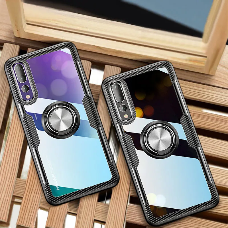 Гибридный прозрачный Жесткий ПК Мягкий ТПУ бампер чехол для Huawei P20 P30 Pro 360