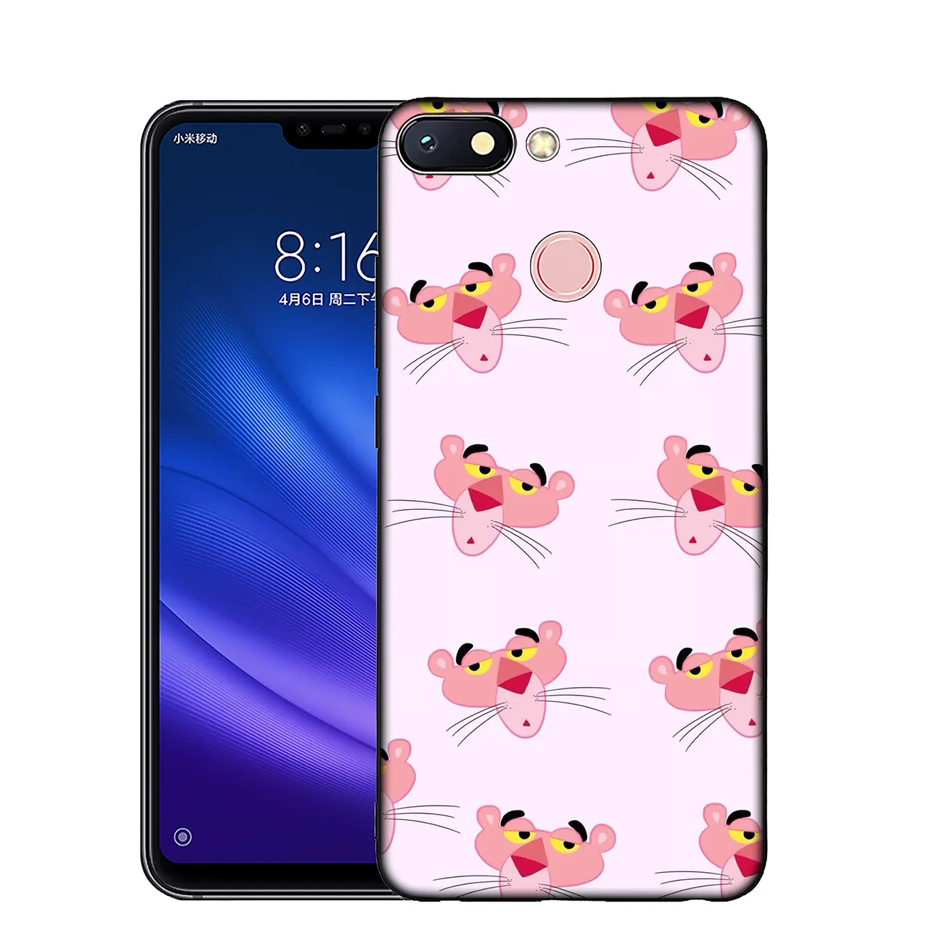 Мягкий силиконовый чехол в Корейском стиле с розовой пантерой для Xiaomi Mi 10 9 8 A3 A2 9T