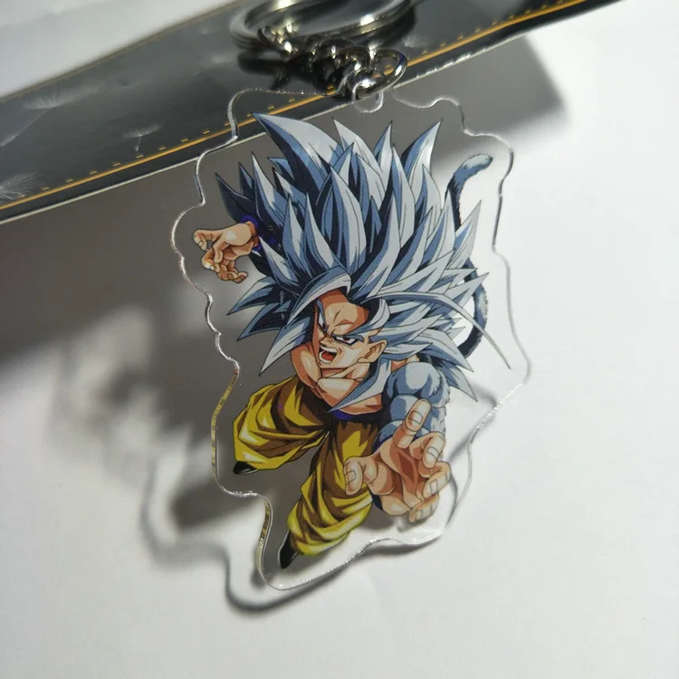 Аниме Dragon Ball Сон Гоку акриловый брелок Вегета Torankusu Супер Saiyan Broli смешной кулон брелки llaveros Ювелирные изделия Подарки