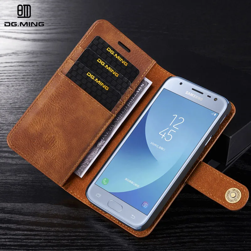 DG. MING кожаный чехол для Fundas samsung Galaxy J3 J5 J7 2017 Coque J330 J530 J730 Чехол Флип бумажник